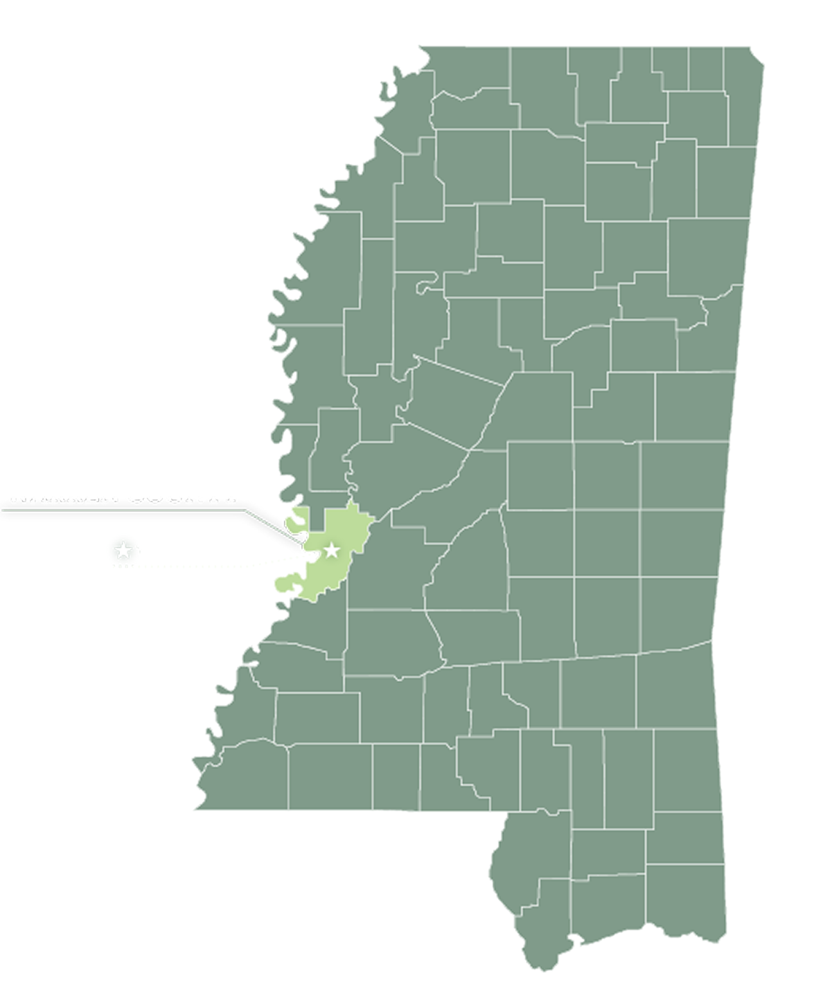Warren County and Vicksburg, Mississippi map